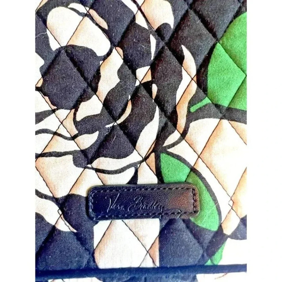 Vera Bradley‎ Triple-Zip Hipster Crossbody Bag Purse Imperial Rose Green Black - Picture 3 of 7